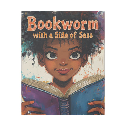 Bookworm Canvas Art | Reading Decor for Book Lovers, Wall Art for Kids, Unique Gift for Readers, Educational Wall Decor, Literary Gift