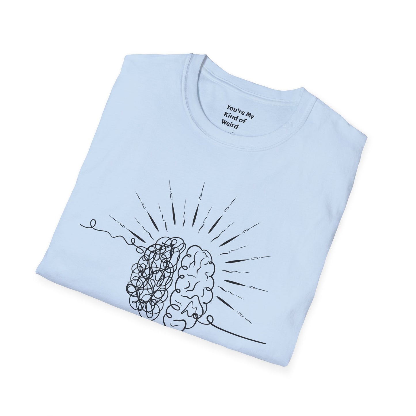 Creative Thinking Unisex T-Shirt, Fun Gift for Overthinkers, Comfortable Casual Wear, Brain Art Tee, Gift for Birthdays or Holidays