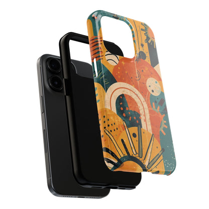 Dopamine Abstract Retro Sun and Moon iPhone Case | Tough Phone Cases - You're My Kind of Weird