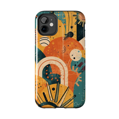 Dopamine Abstract Retro Sun and Moon iPhone Case | Tough Phone Cases - You're My Kind of Weird