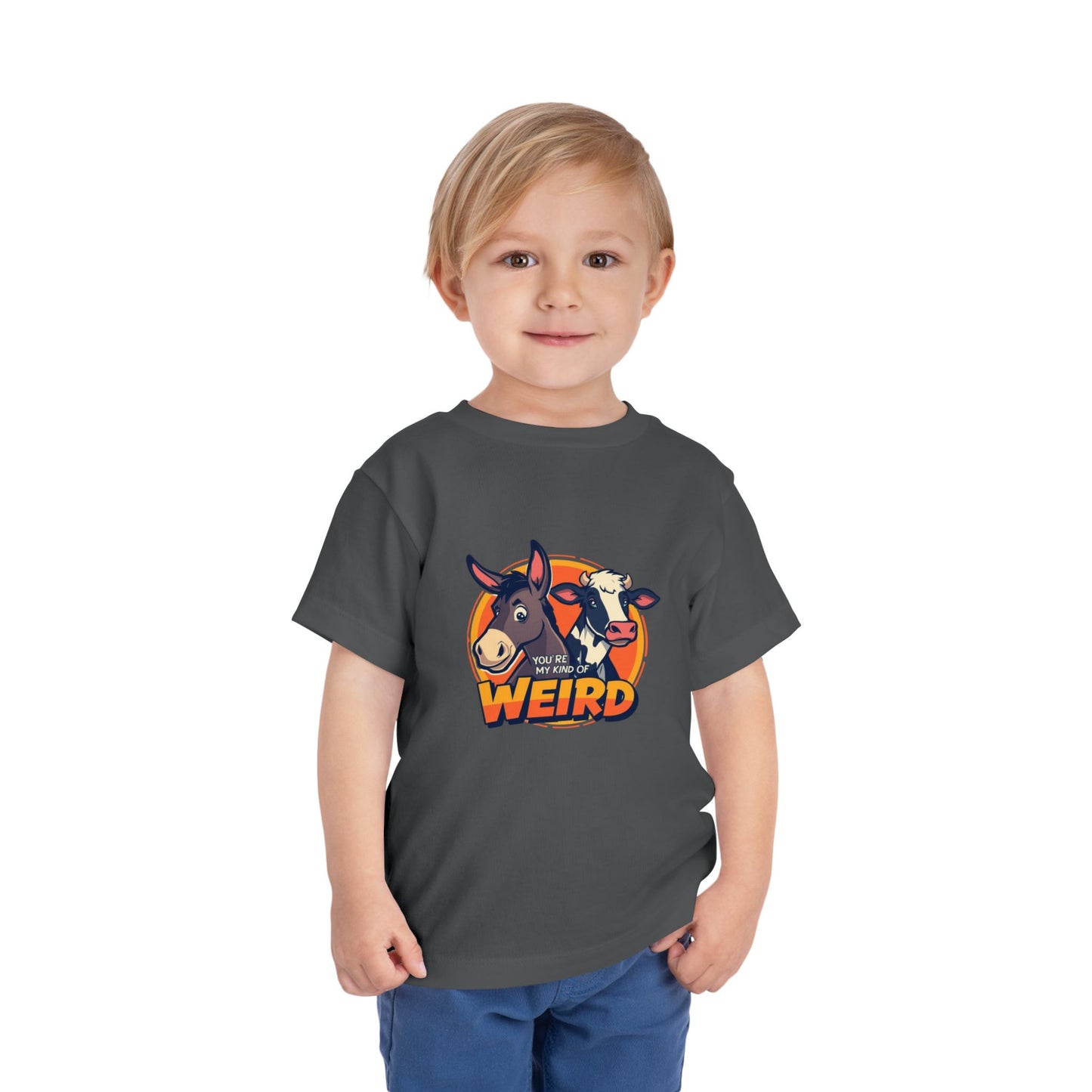 Whimsical Toddler Tee - 'You're Weird' Cute Animal Design, Fun Kids Shirt, Birthday Gift, Playdate Apparel, Funny Toddler Clothing