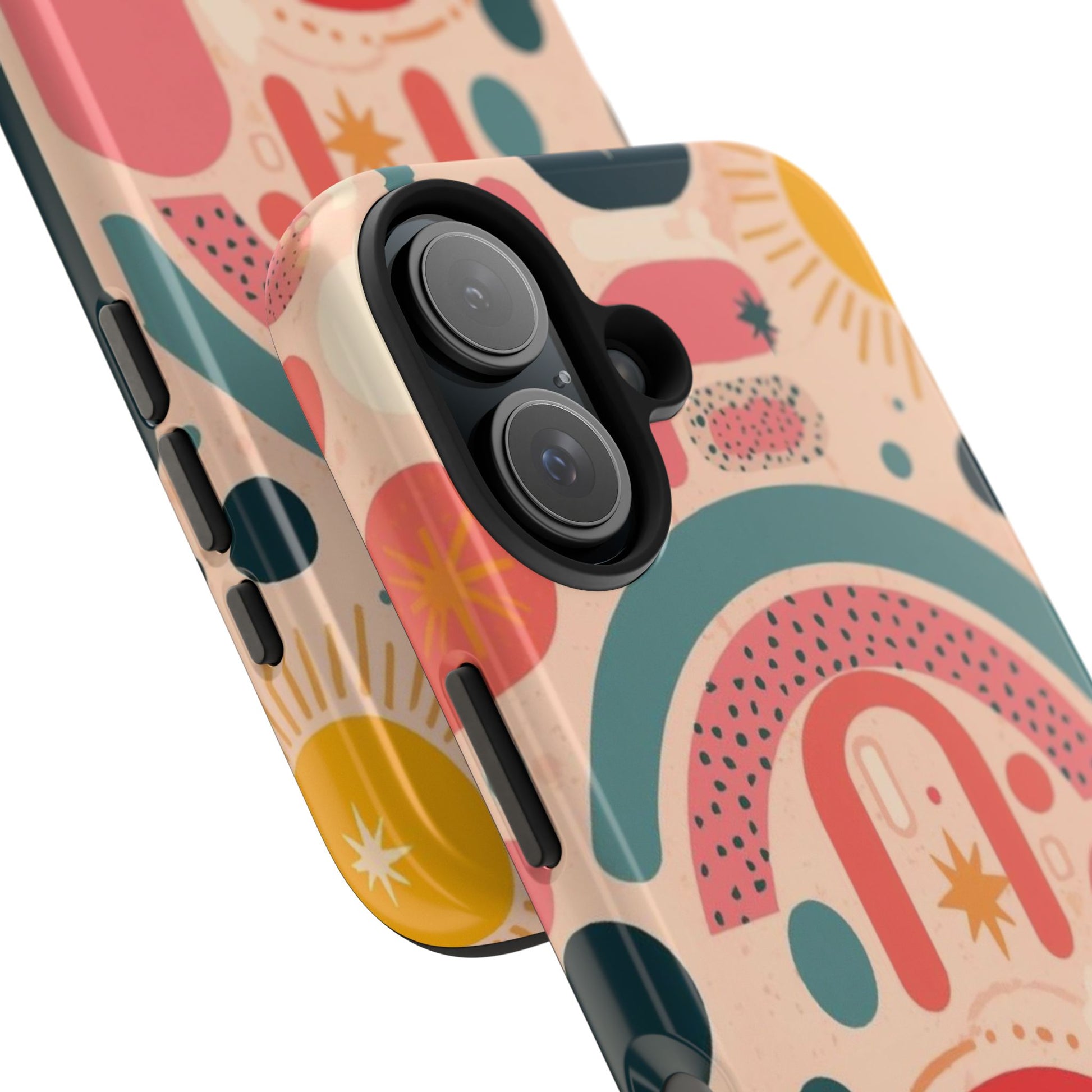 Dopamine Blast Retro Rainbow Pattern i - Phone Case | Abstract Boho Sun Design - You're My Kind of Weird