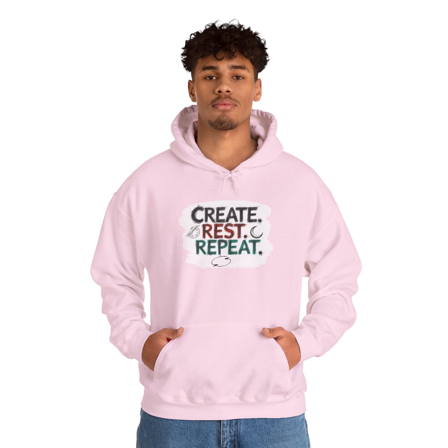 Create. Rest. Repeat. Hoodie | Cozy Kwanzaa & Mindful Sweatshirt - You're My Kind of Weird