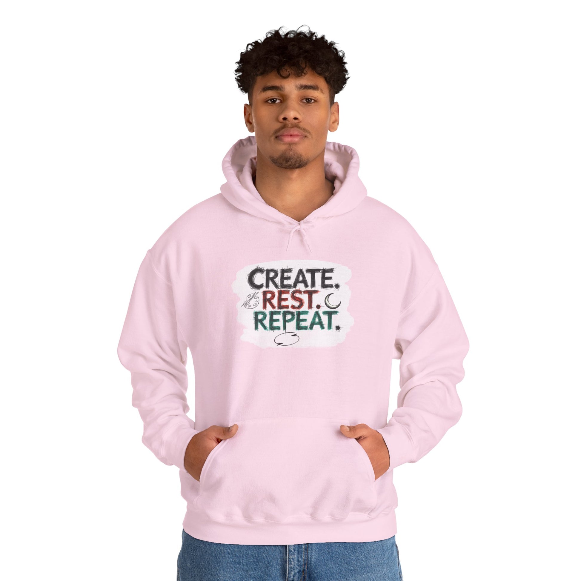 Create. Rest. Repeat. Hoodie | Cozy Kwanzaa & Mindful Sweatshirt - You're My Kind of Weird