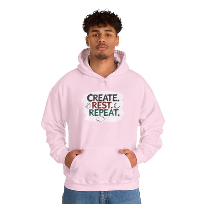 Create. Rest. Repeat. Hoodie | Cozy Kwanzaa & Mindful Sweatshirt - You're My Kind of Weird