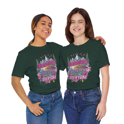Strength Looks Different Mountainscape Unisex Shirt - You're My Kind of Weird T-Shirt