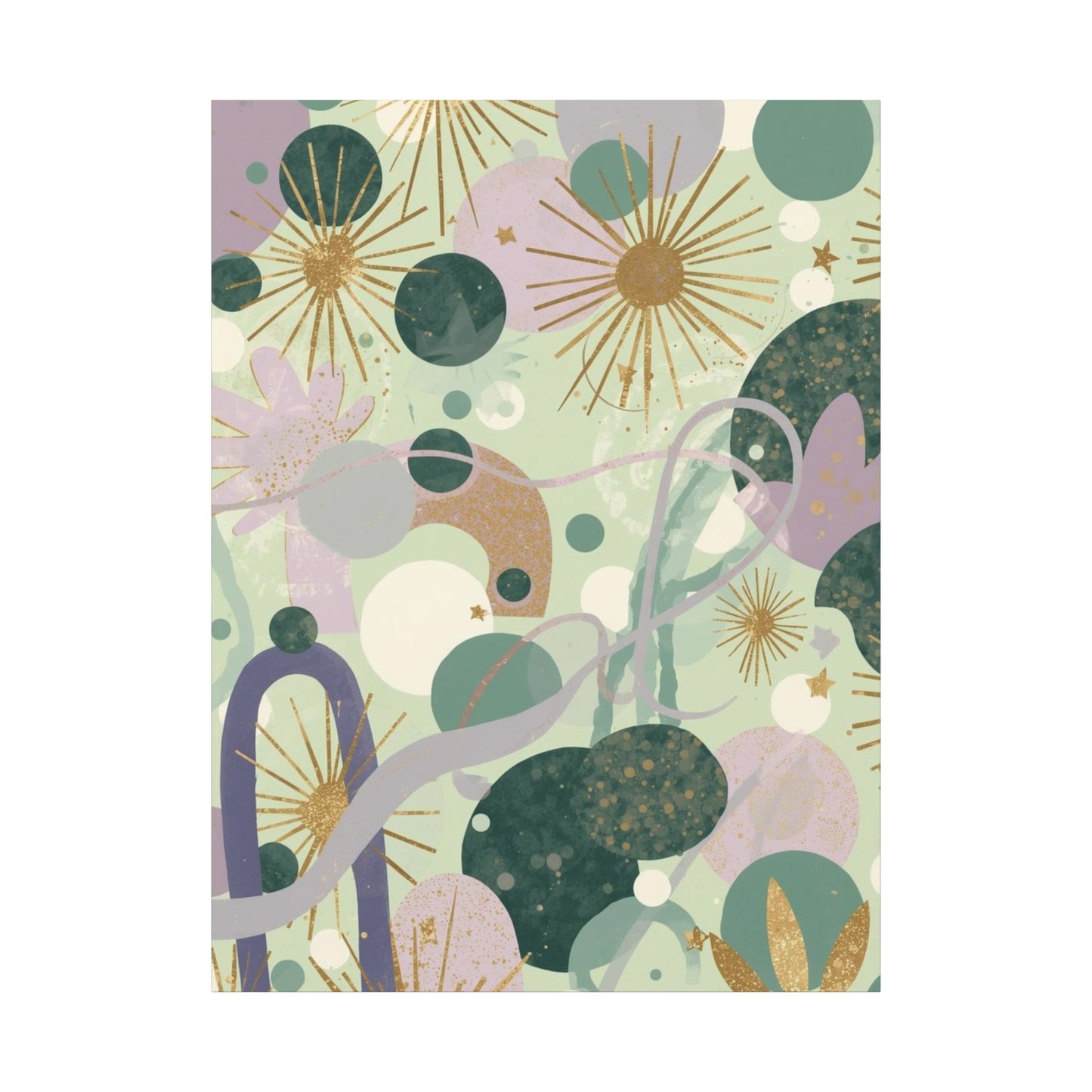 Dopamine Abstract Celestial Shapes Matte Canvas - You're My Kind of Weird