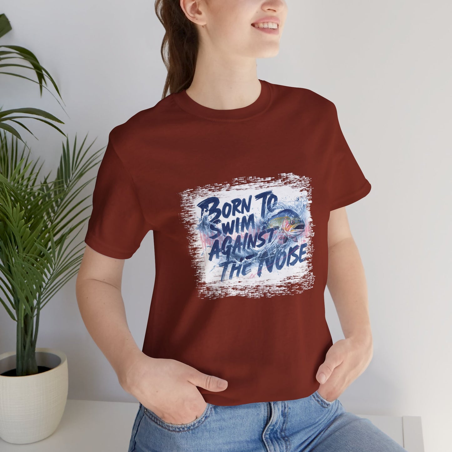 Born to Swim Against the Noise Shirt | Mindful Gift for Creatives & Deep Thinkers - You're My Kind of Weird