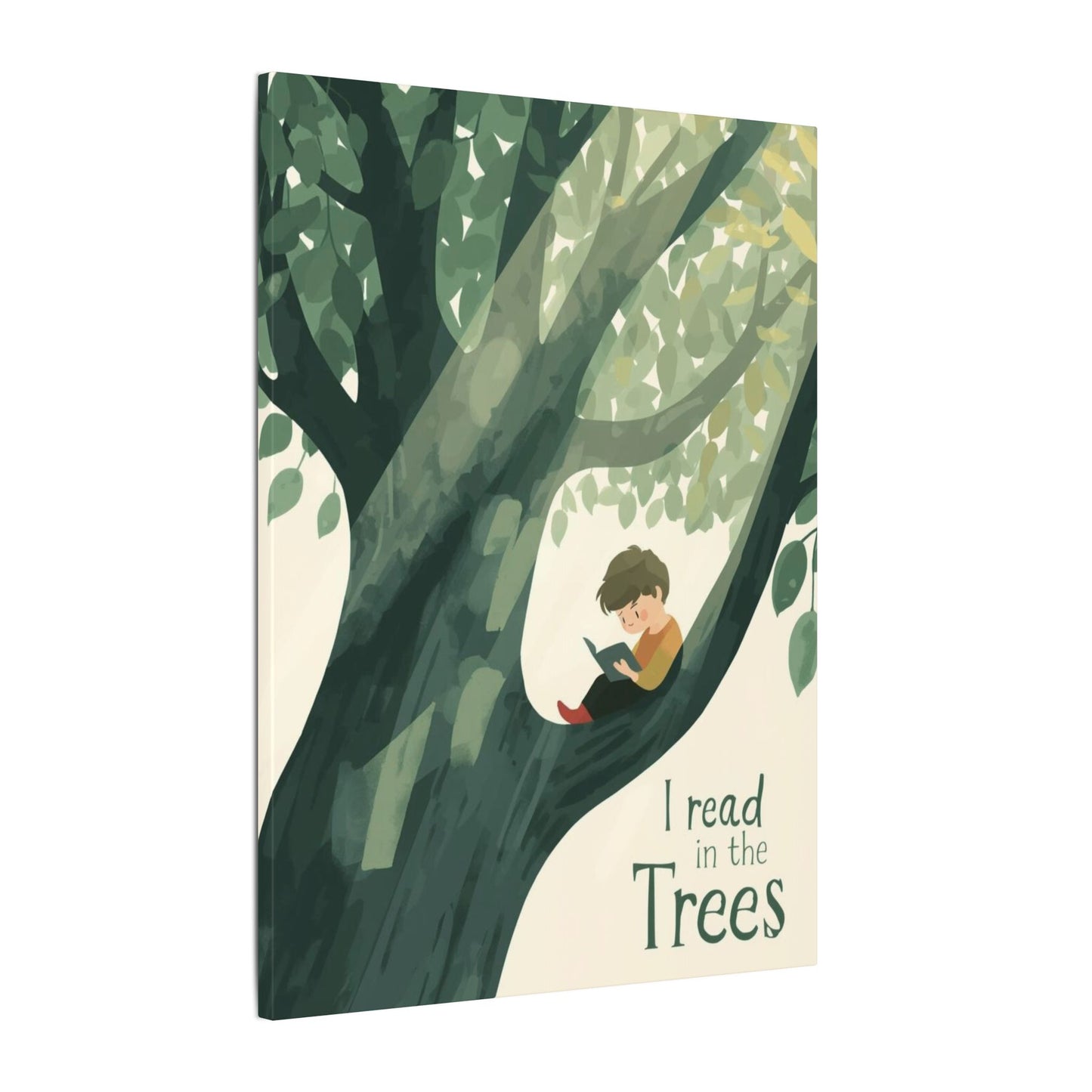 I read in the Trees Canvas Art | Reading Decor for Book Lovers, Wall Art for Kids, Unique Gift for Readers, Educational Wall Decor, Literary Gift - You're My Kind of Weird
