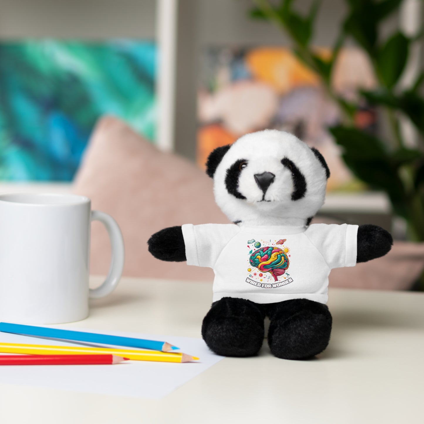Plush Animals with Colorful Wired for Wonder shirt - You're My Kind of Weird