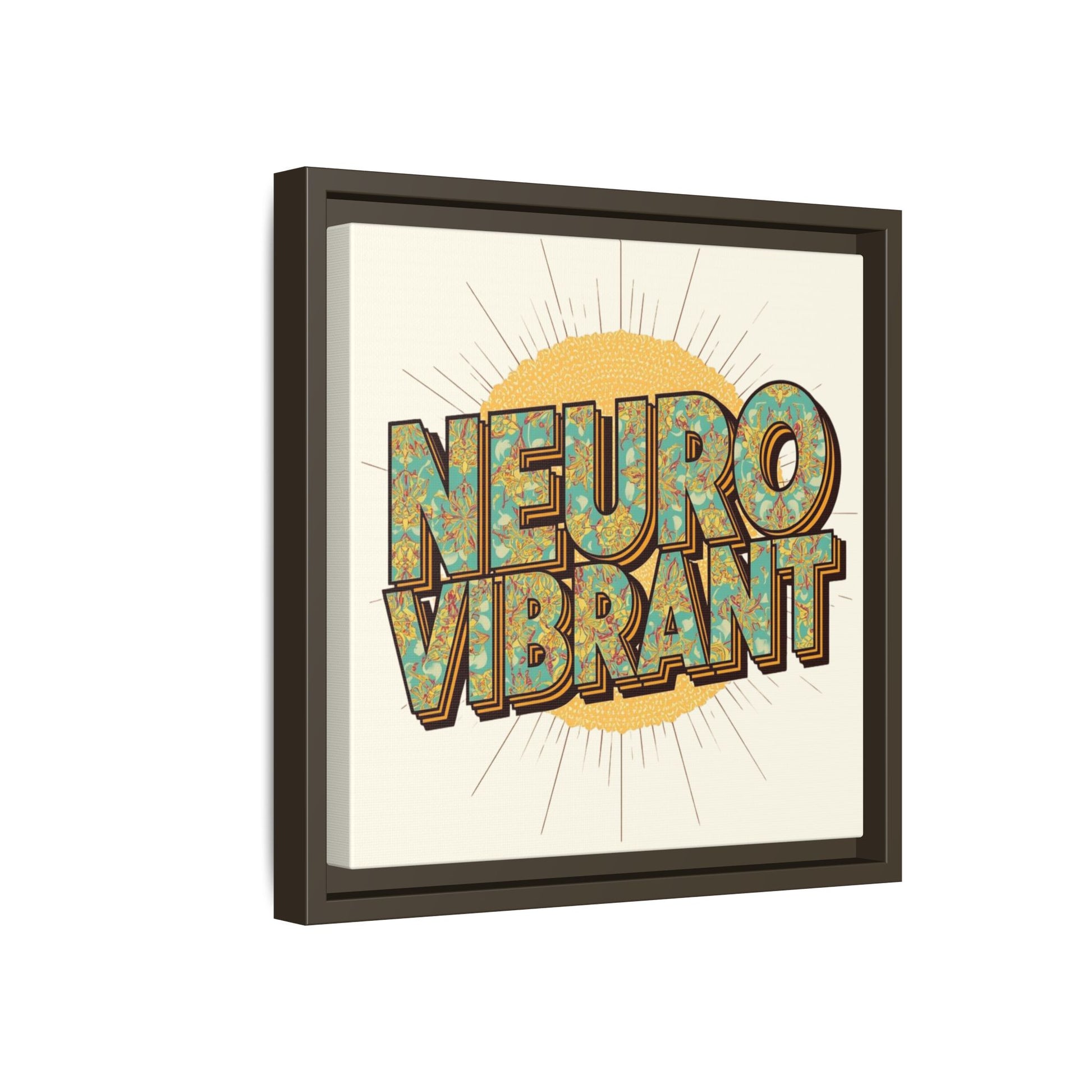 Neuro Vibrant Framed Canvas Art — Colorful Retro Wall Print - You're My Kind of Weird