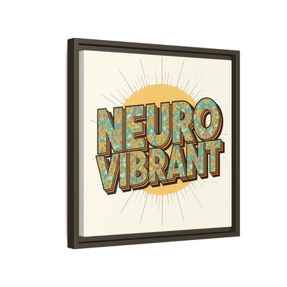 Neuro Vibrant Framed Canvas Art — Colorful Retro Wall Print - You're My Kind of Weird
