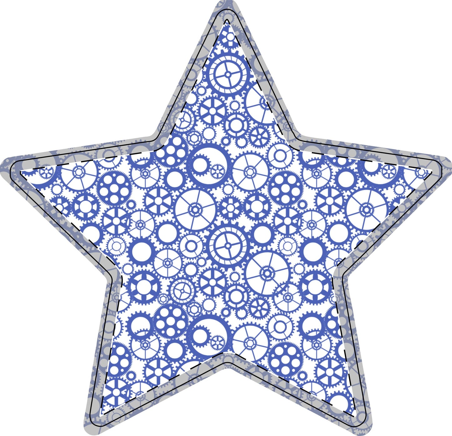 Freestanding Blue Gear Wooden Letters & Shapes - You're My Kind of Weird