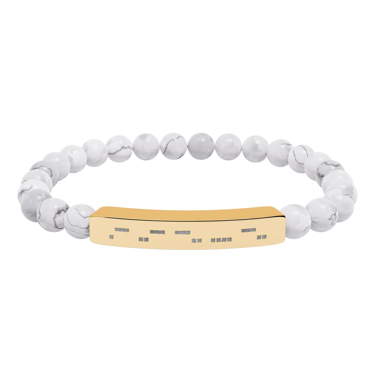 AuDHD Morse Code Bracelet | Natural Stone Stretch Bracelet | Neurodiverse Jewelry - You're My Kind of Weird