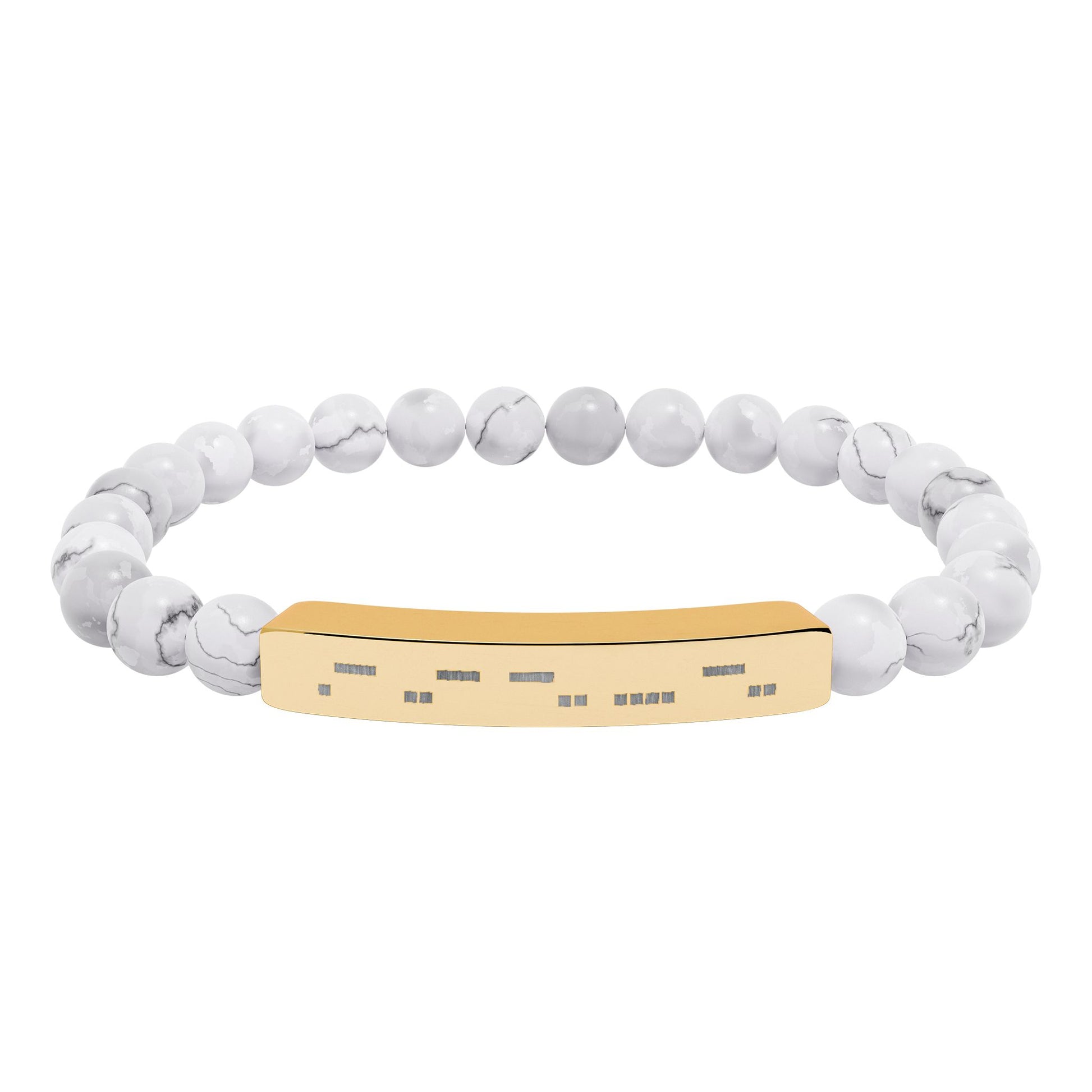 AuDHD Morse Code Bracelet | Natural Stone Stretch Bracelet | Neurodiverse Jewelry - You're My Kind of Weird