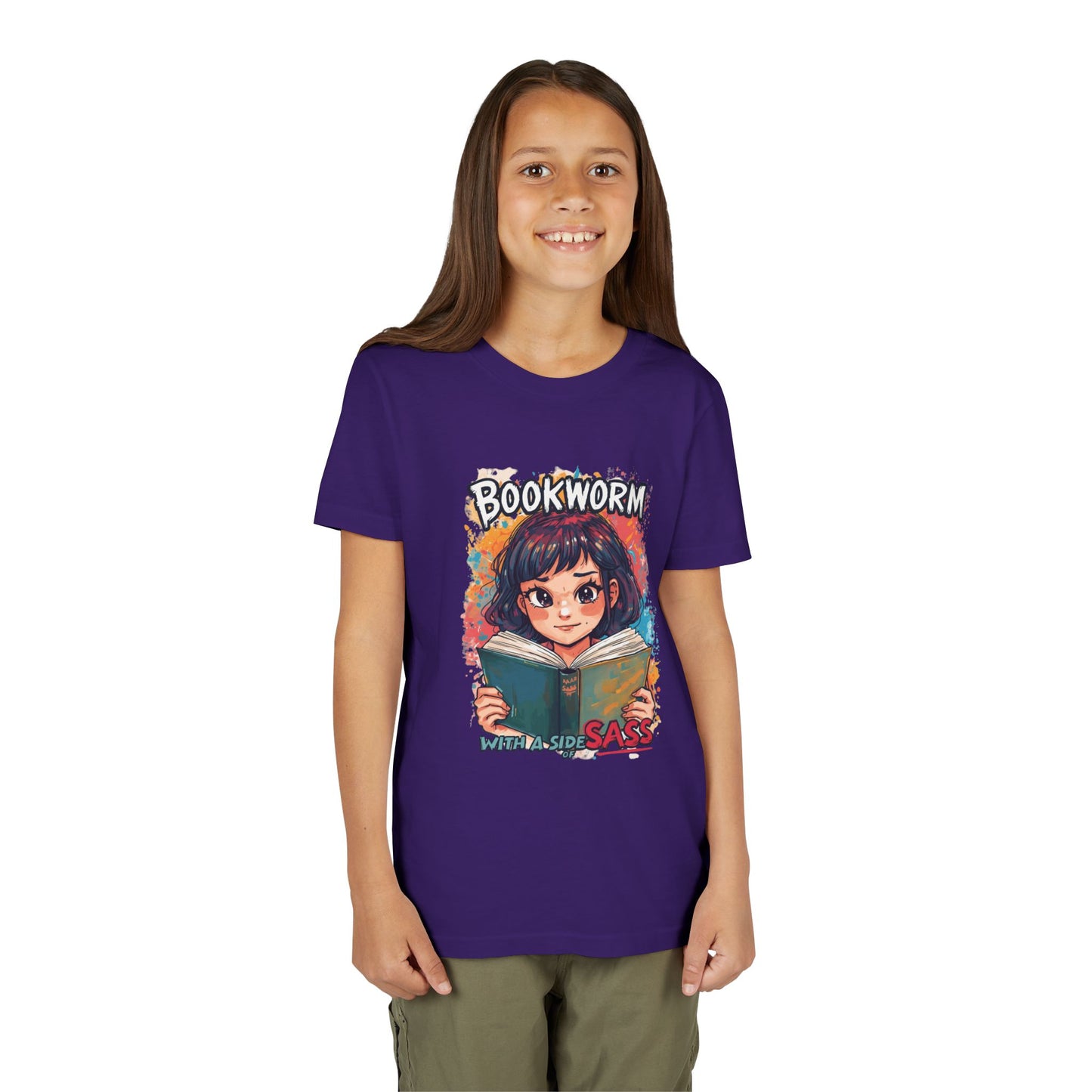 Kids Bookworm Sass Tee, Fun T-Shirt for Young Readers, Gift for Book Lovers, Back to School Apparel, Cute Kid's Graphic Tee