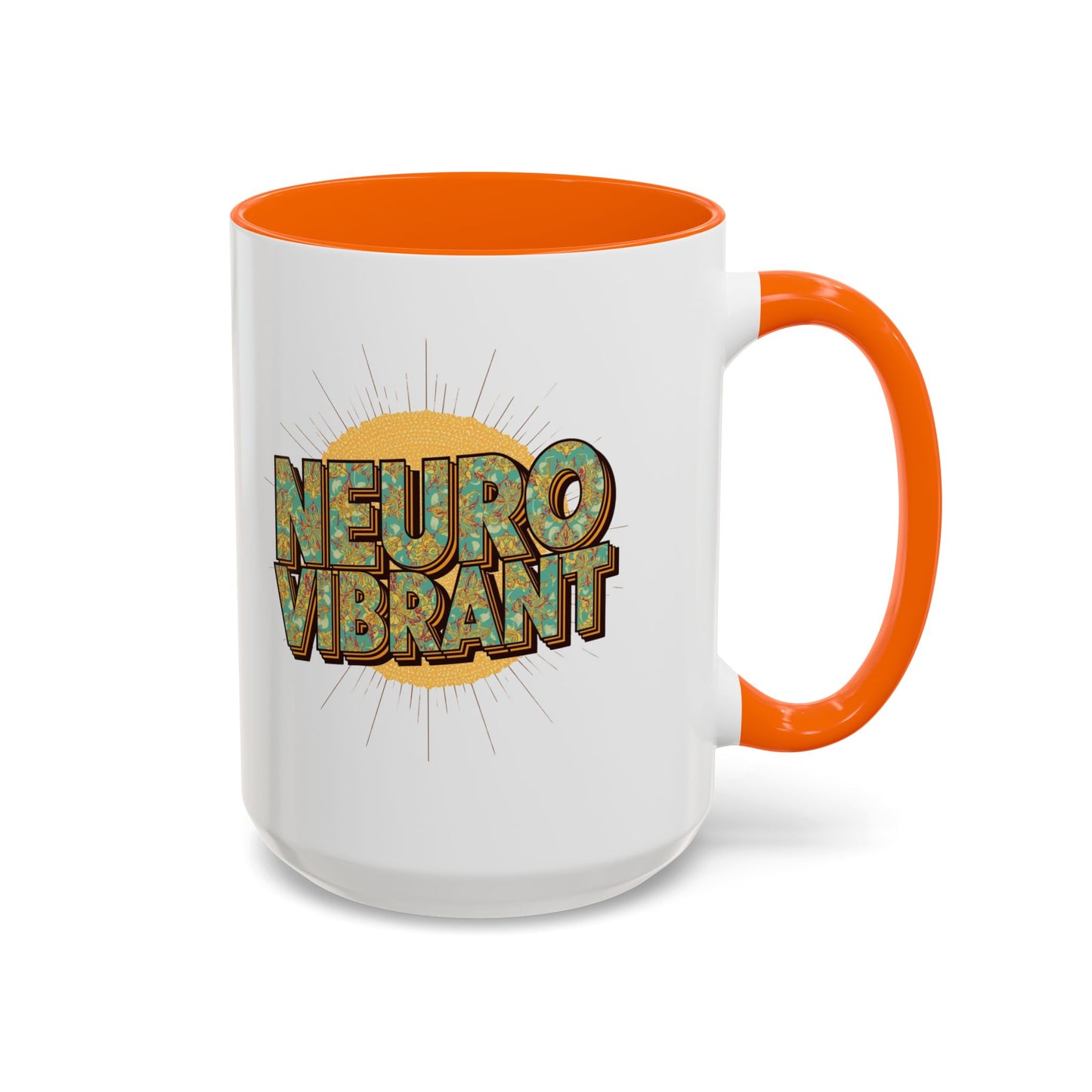 Neuro Vibrant Coffee Mug — Colorful Sunburst Accent Mug (15oz) - You're My Kind of Weird