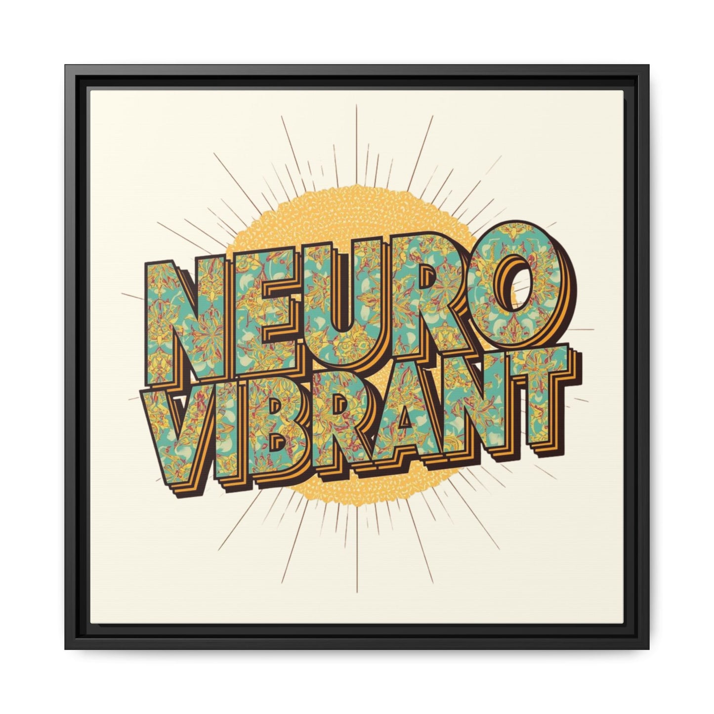Neuro Vibrant Framed Canvas Art — Colorful Retro Wall Print - You're My Kind of Weird
