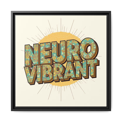 Neuro Vibrant Framed Canvas Art — Colorful Retro Wall Print - You're My Kind of Weird