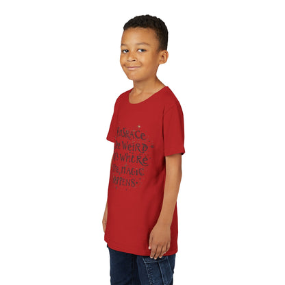 Embrace the Weird, It's Where the Magic Happens Tee - HyperFashion, Stylish Kids Shirt, Youth Fashion Top, Birthday Gift, Everyday Fun Wear