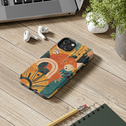 Dopamine Abstract Retro Sun and Moon iPhone Case | Tough Phone Cases - You're My Kind of Weird