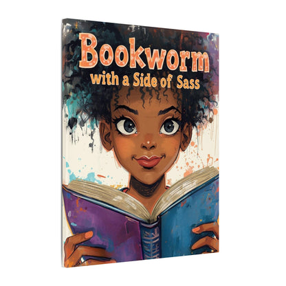 Bookworm Canvas Art | Reading Decor for Book Lovers, Wall Art for Kids, Unique Gift for Readers, Educational Wall Decor, Literary Gift