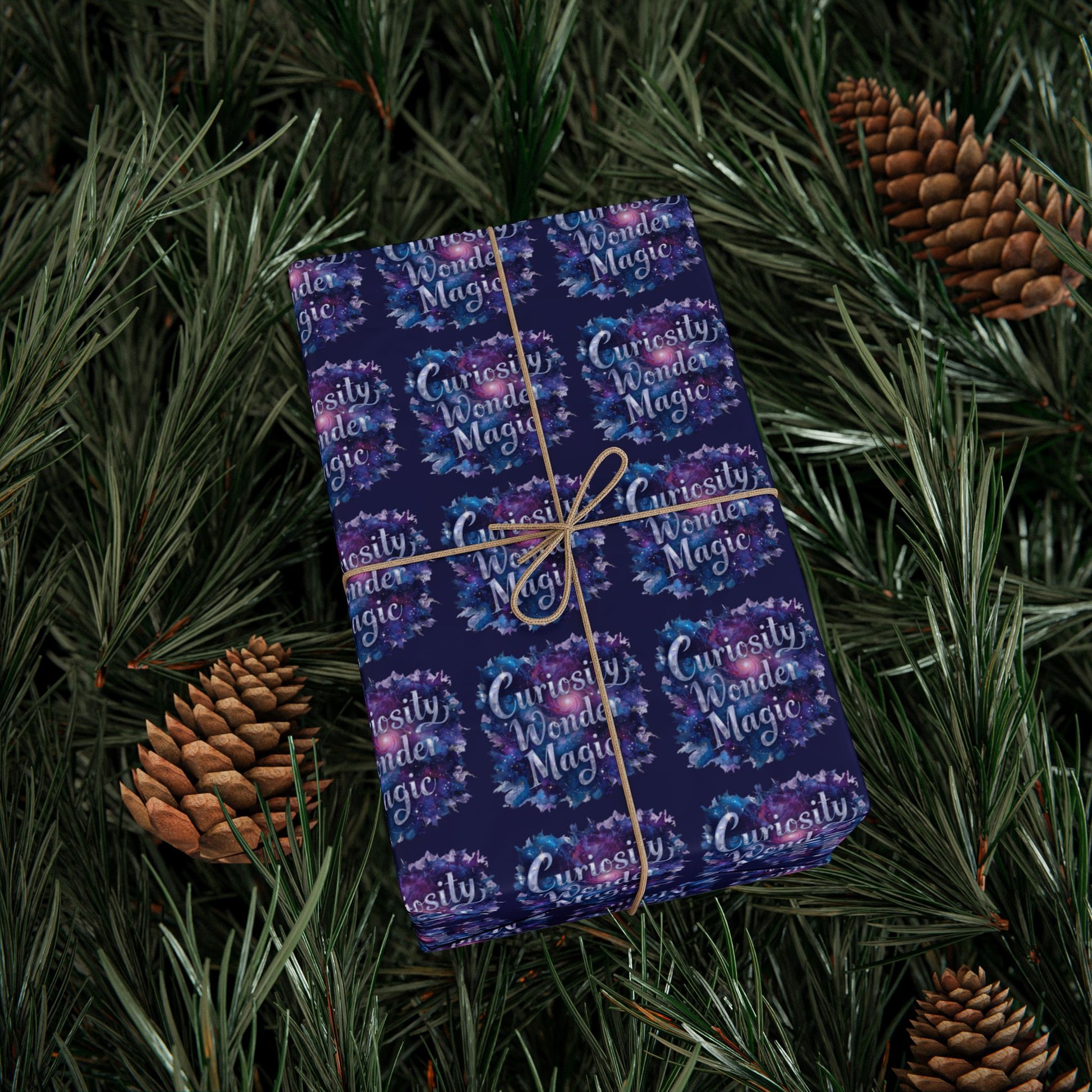 Neuroverse “Curiosity, Wonder & Magic” Wrapping Paper – Cosmic Gift Wrap for Dreamers | 30x36 or 30x72 | Glossy or Matte Finish - You're My Kind of Weird