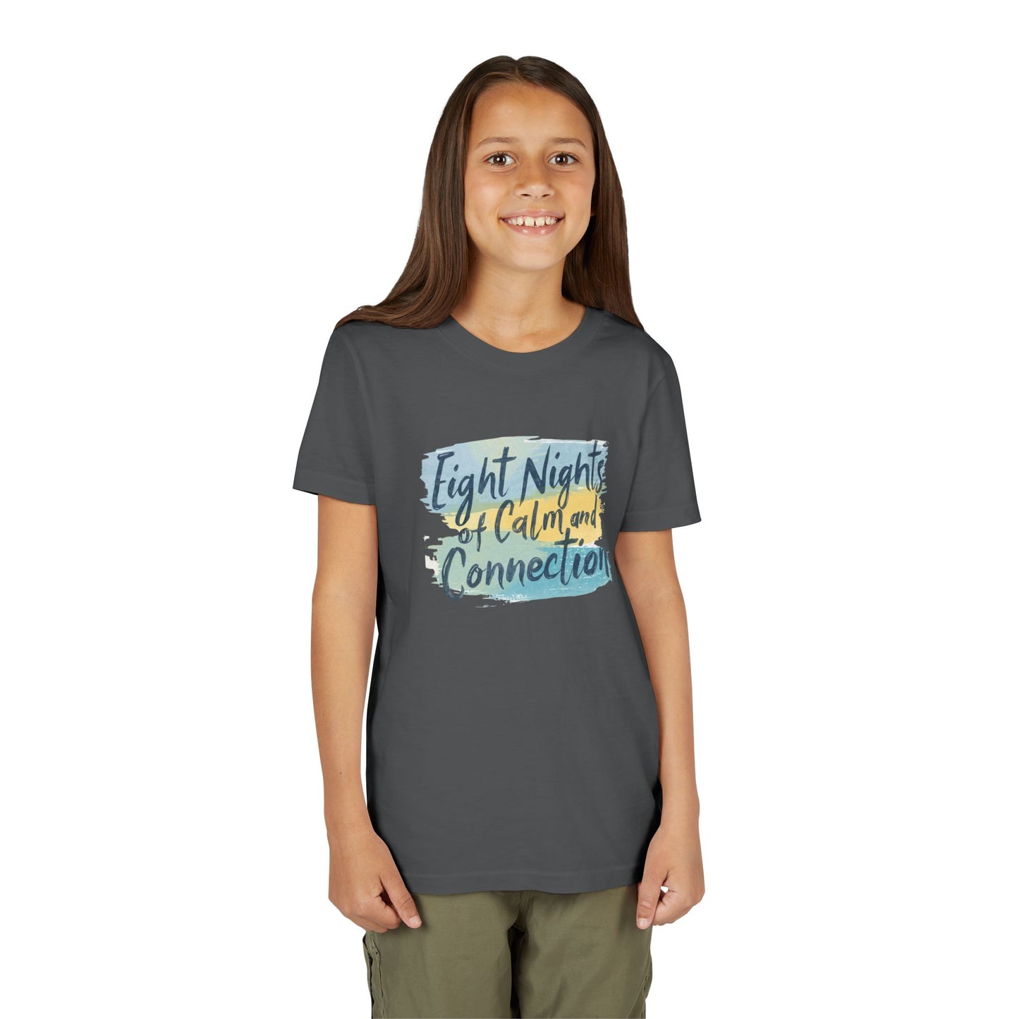 Eight Nights of Calm and Connection Kids Hanukkah Shirt | Mindful Holiday Tee for Children | Soft Youth Hanukkah Gift - You're My Kind of Weird