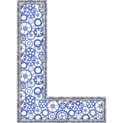 Freestanding Blue Gear Wooden Letters & Shapes - You're My Kind of Weird