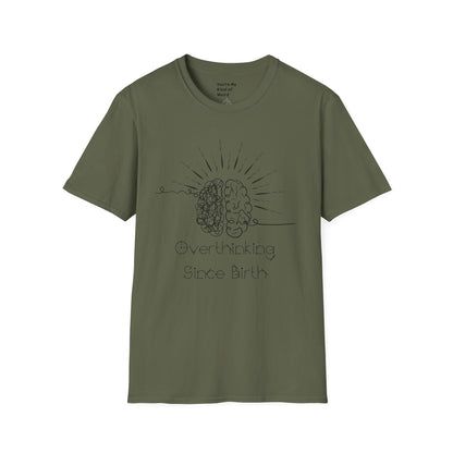 Creative Thinking Unisex T-Shirt, Fun Gift for Overthinkers, Comfortable Casual Wear, Brain Art Tee, Gift for Birthdays or Holidays