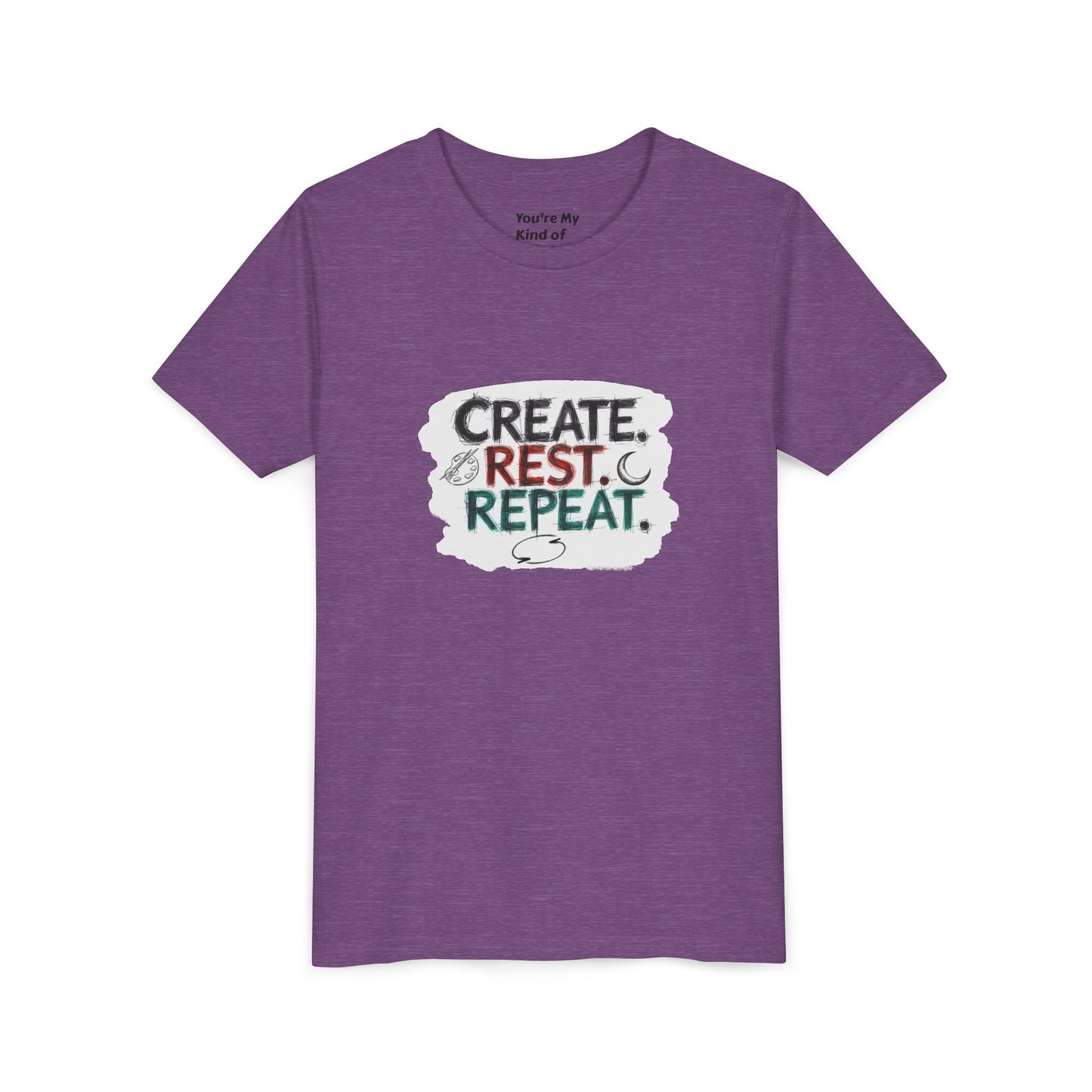 Create. Rest. Repeat. Kids Kwanzaa Shirt | Youth Creativity Tee | Uplifting Holiday Gift for Young Dreamers - You're My Kind of Weird