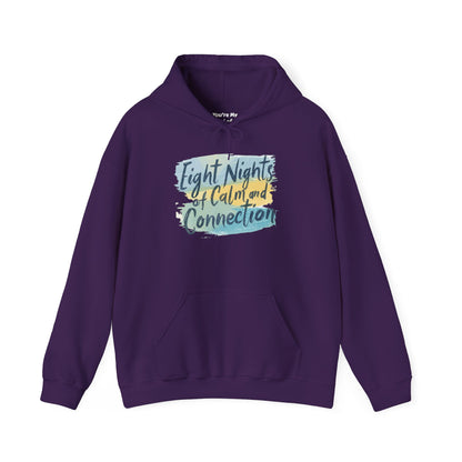 Eight Nights of Calm and Connection Hoodie | Cozy Hanukkah Sweatshirt - You're My Kind of Weird