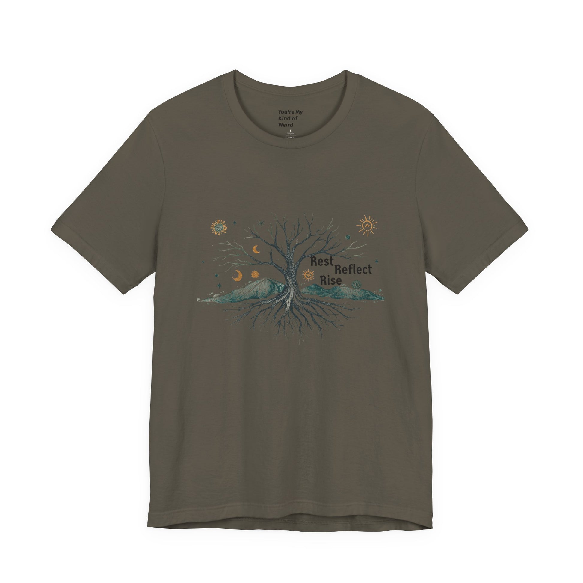 Rest. Reflect. Rise. Solstice Shirt | Mindful Winter Solstice Tee - You're My Kind of Weird