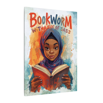 Bookworm Canvas Art | Reading Decor for Book Lovers, Wall Art for Kids, Unique Gift for Readers, Educational Wall Decor, Literary Gift