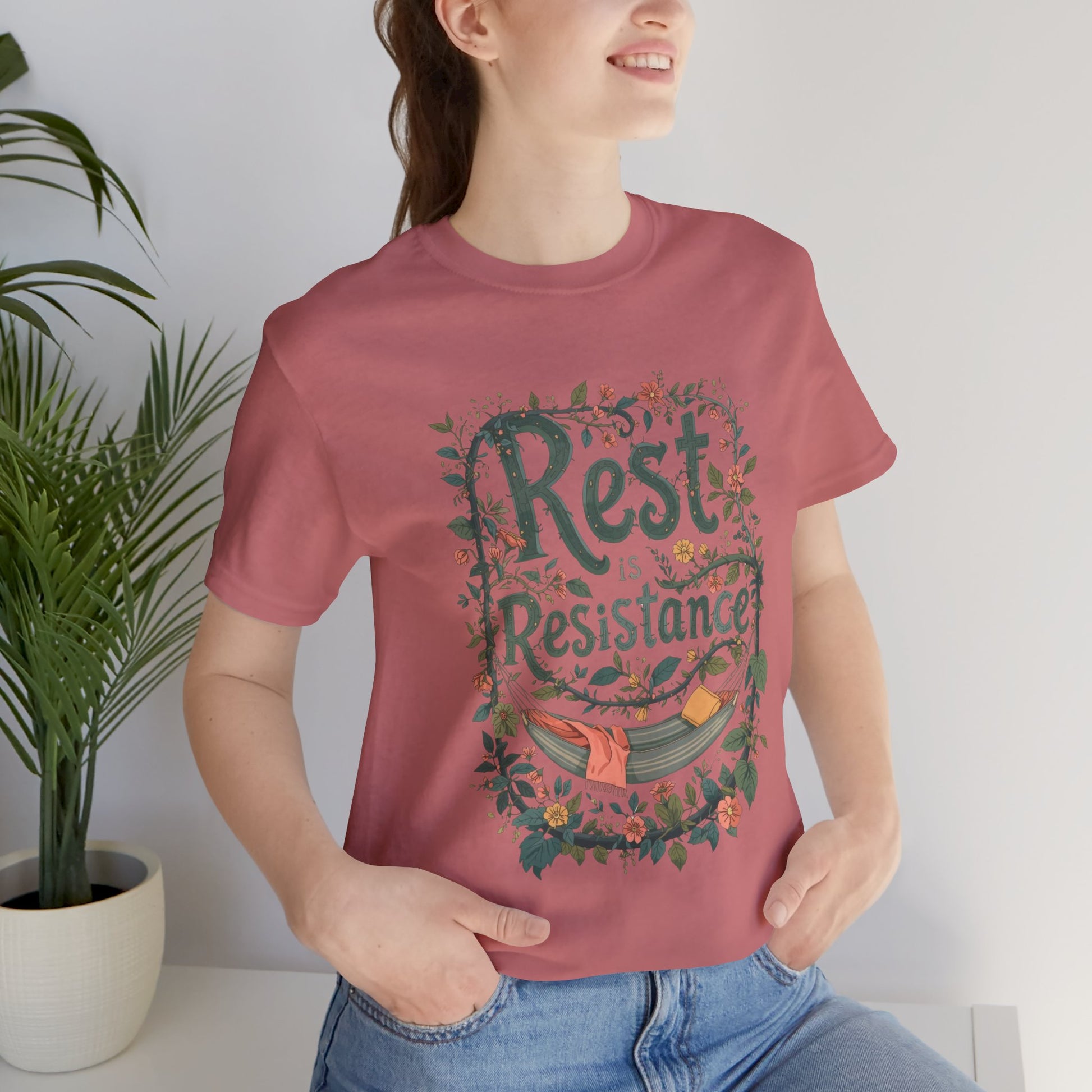Rest is Resistance Tee, Motivational Shirt, Relaxation Apparel, Unisex Tee, Gift for Peace Lovers - You're My Kind of Weird