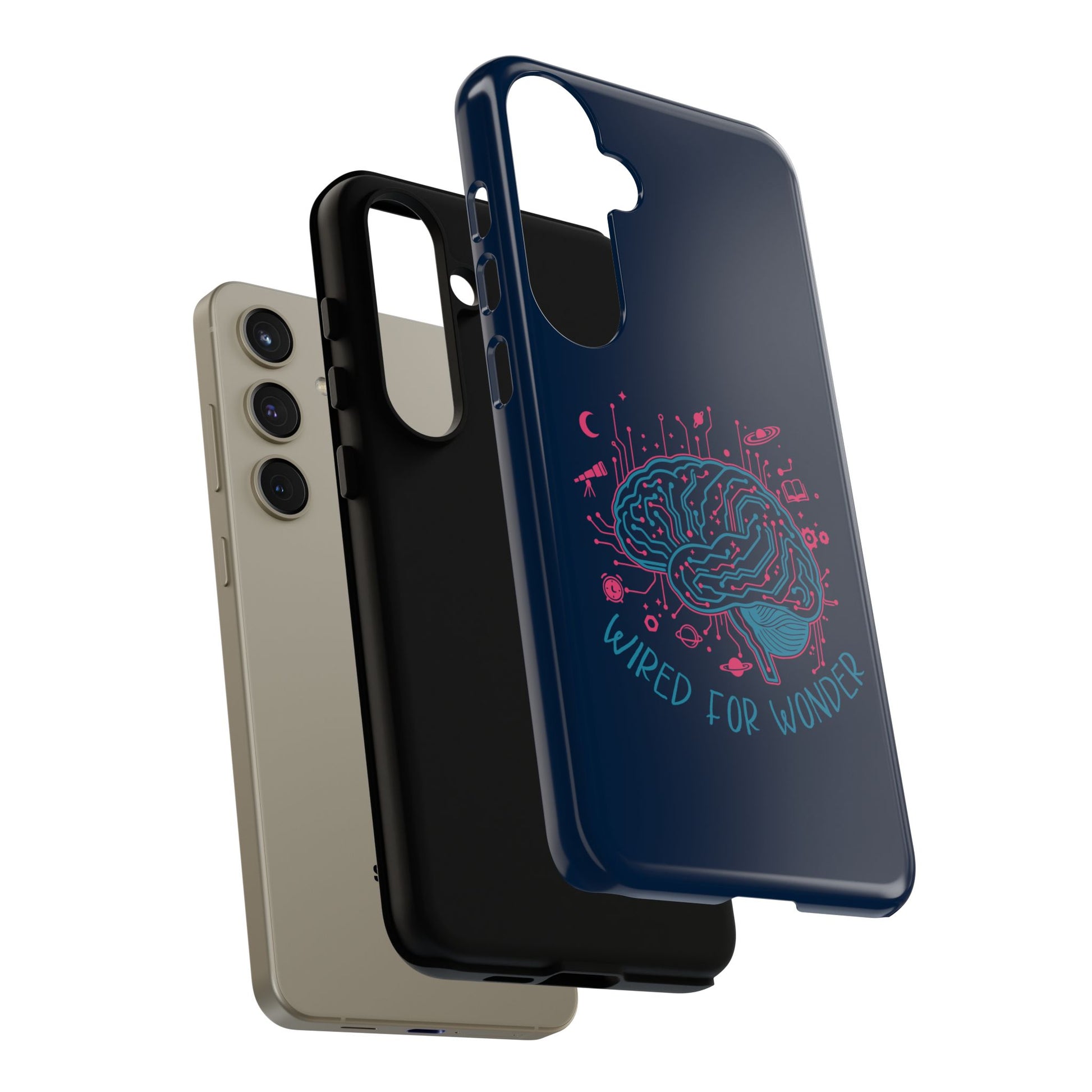 "Wired for Wonder" Brain Tech Design Samsung Galaxy Phone Case - You're My Kind of Weird