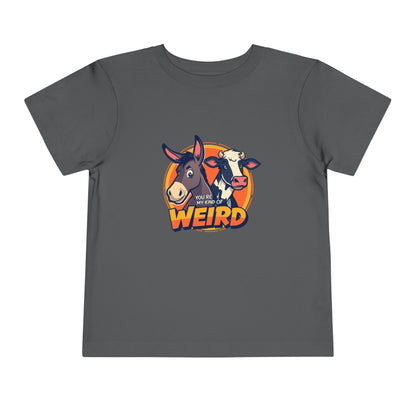 Whimsical Toddler Tee - 'You're Weird' Cute Animal Design, Fun Kids Shirt, Birthday Gift, Playdate Apparel, Funny Toddler Clothing