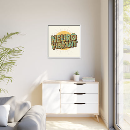 Neuro Vibrant Framed Canvas Art — Colorful Retro Wall Print - You're My Kind of Weird