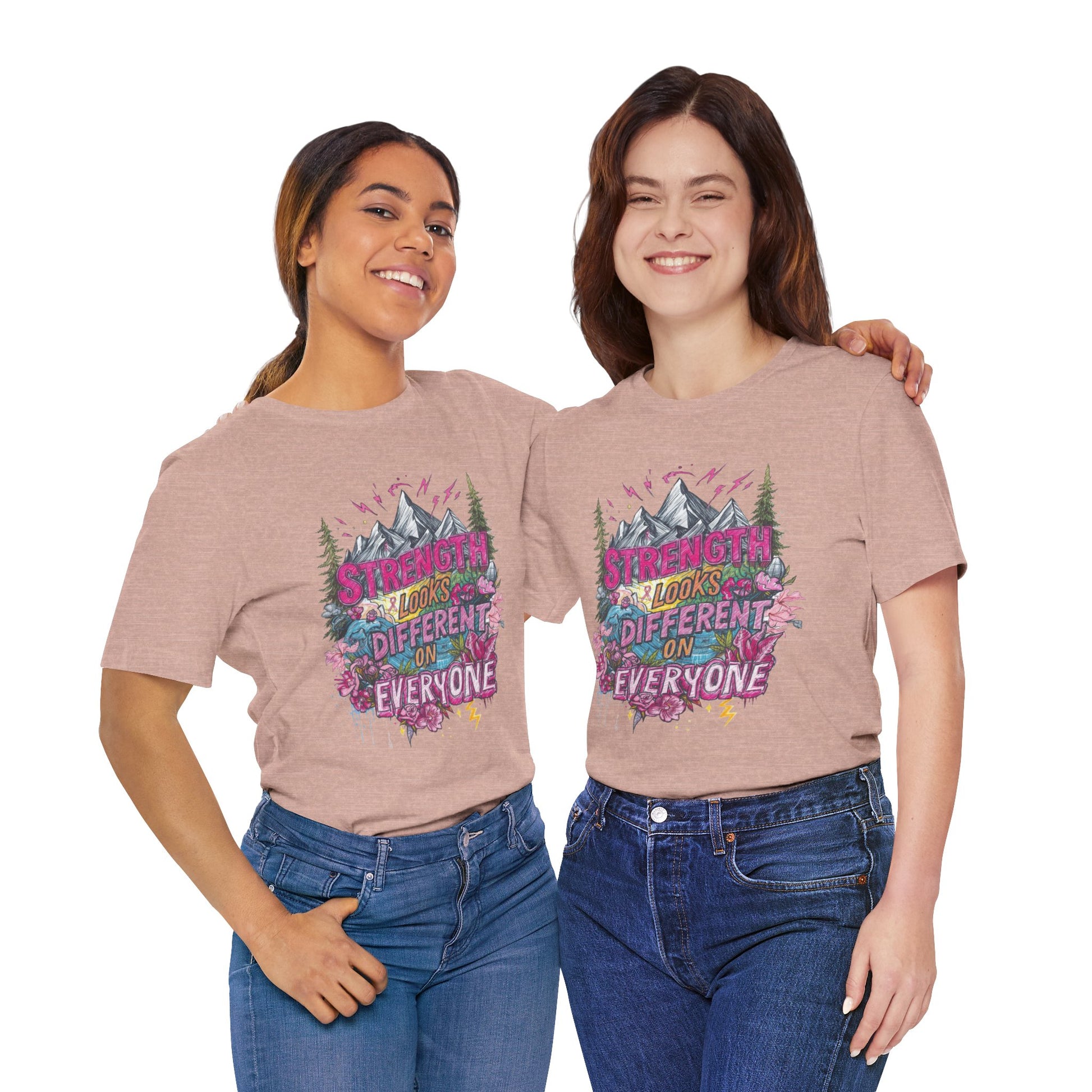 Strength Looks Different Mountainscape Unisex Shirt - You're My Kind of Weird T-Shirt