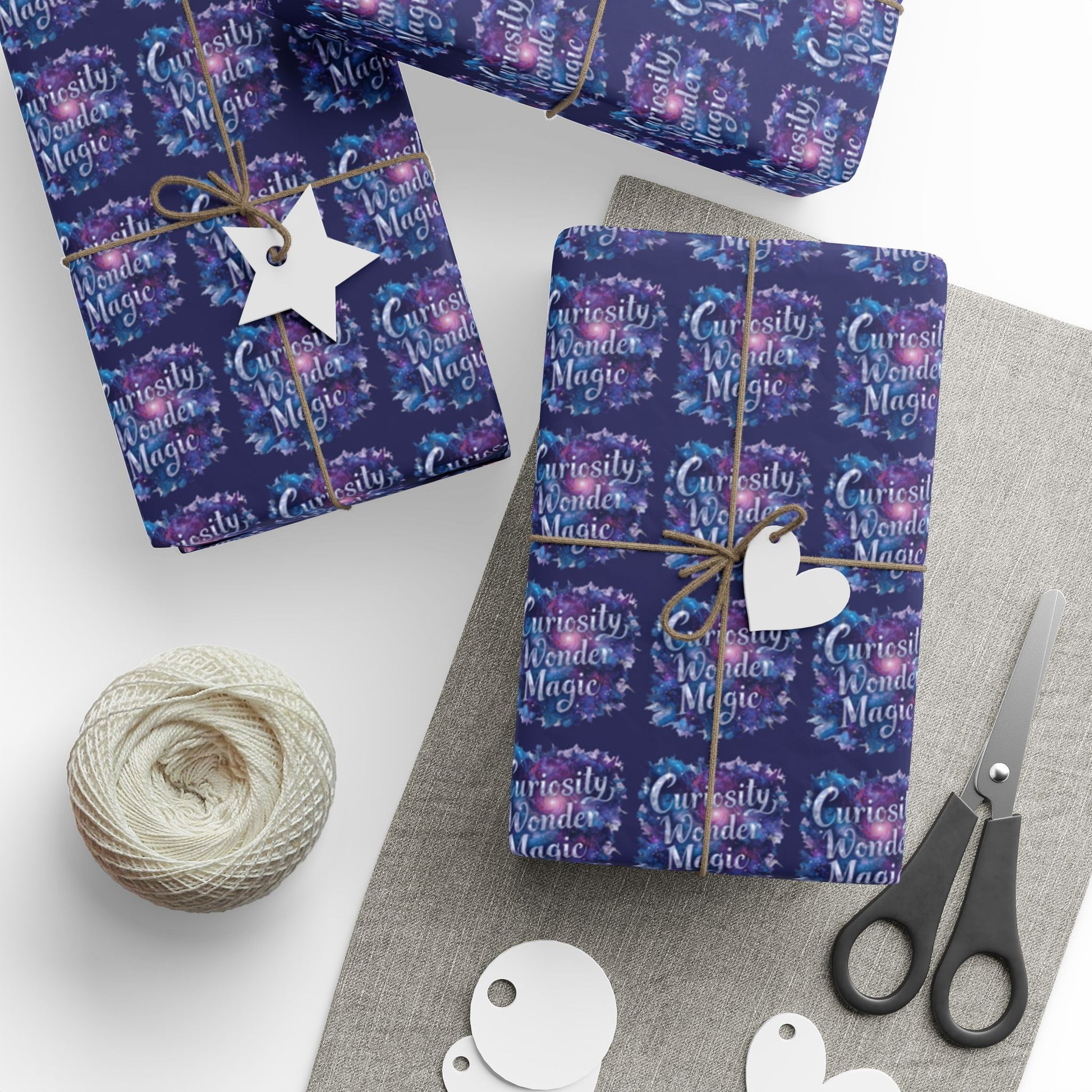 Neuroverse “Curiosity, Wonder & Magic” Wrapping Paper – Cosmic Gift Wrap for Dreamers | 30x36 or 30x72 | Glossy or Matte Finish - You're My Kind of Weird