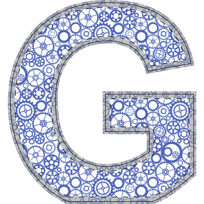 Freestanding Blue Gear Wooden Letters & Shapes - You're My Kind of Weird