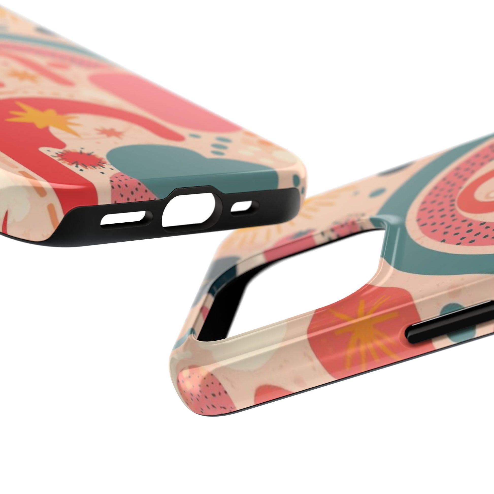 Dopamine Blast Retro Rainbow Pattern i - Phone Case | Abstract Boho Sun Design - You're My Kind of Weird