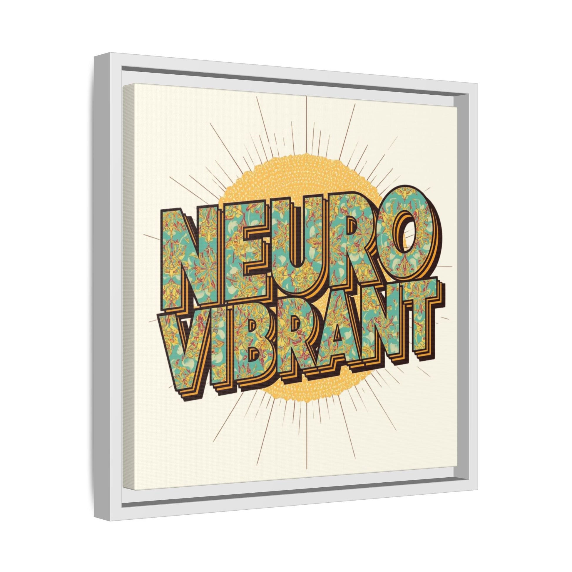 Neuro Vibrant Framed Canvas Art — Colorful Retro Wall Print - You're My Kind of Weird