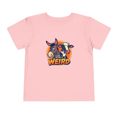 Whimsical Toddler Tee - 'You're Weird' Cute Animal Design, Fun Kids Shirt, Birthday Gift, Playdate Apparel, Funny Toddler Clothing