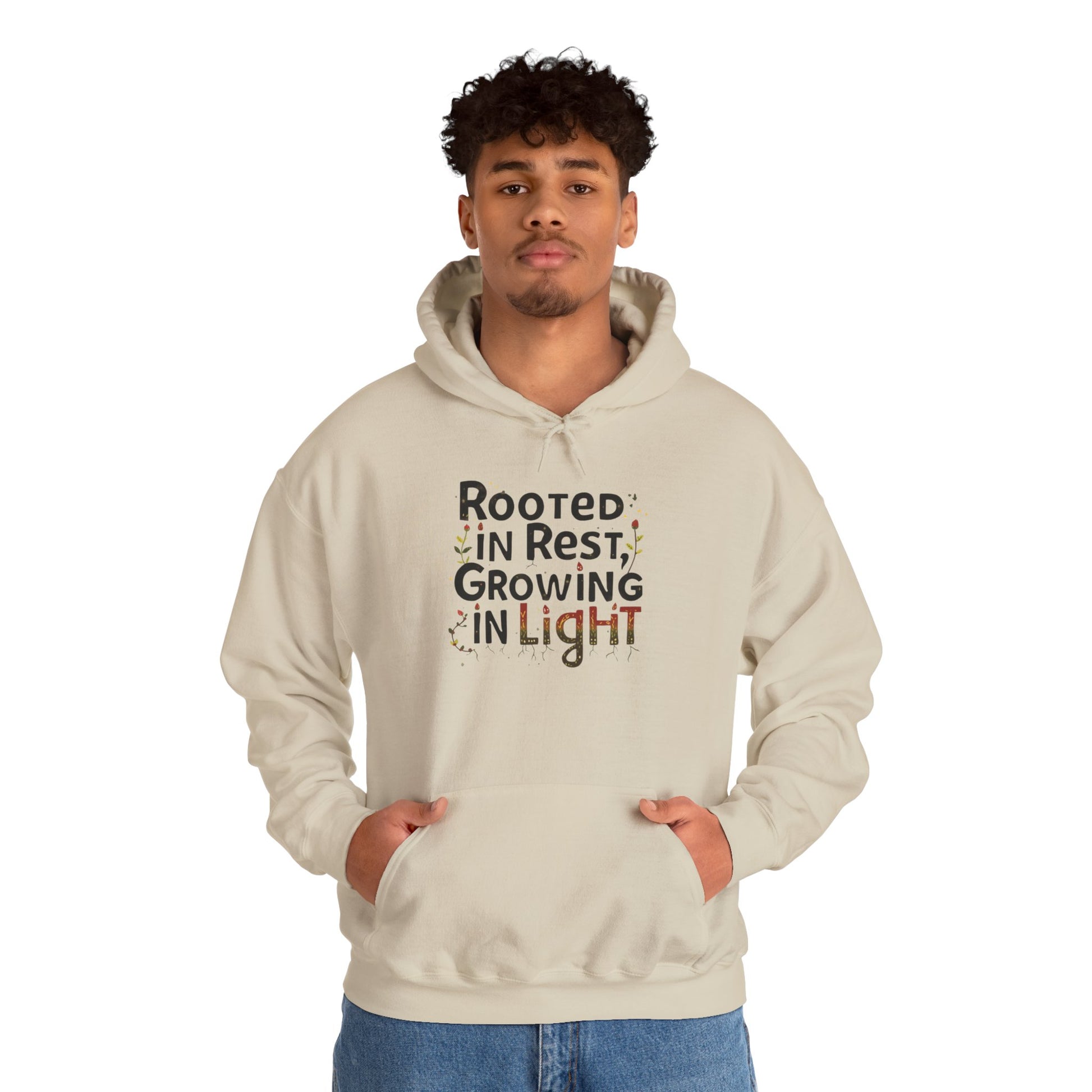 Rooted in Rest, Growing in Light Hoodie | Cozy Kwanzaa Sweatshirt - You're My Kind of Weird