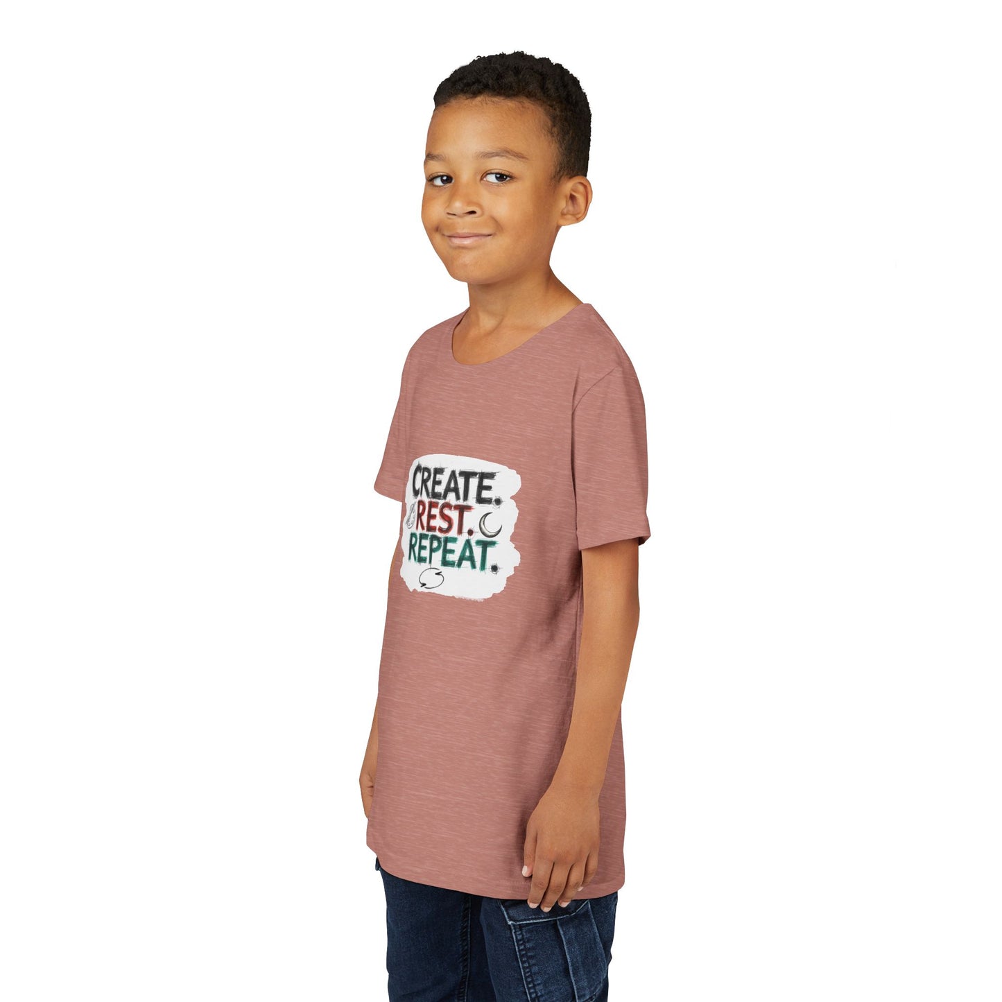 Create. Rest. Repeat. Kids Kwanzaa Shirt | Youth Creativity Tee | Uplifting Holiday Gift for Young Dreamers - You're My Kind of Weird