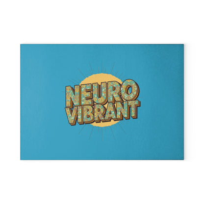 NeuroVibrant Glass Cutting Board — Retro Sun Kitchen Board - You're My Kind of Weird
