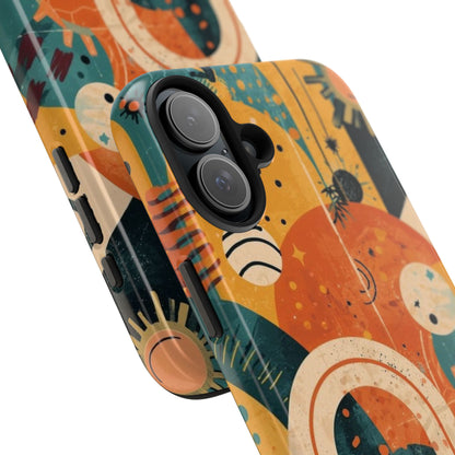 Dopamine Abstract Retro Sun and Moon iPhone Case | Tough Phone Cases - You're My Kind of Weird