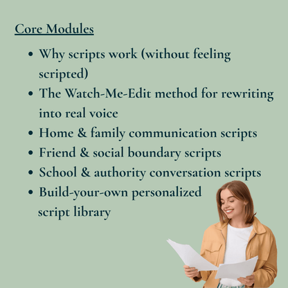 Parent - Teen Communication Scripts Workbook - You're My Kind of Weird
