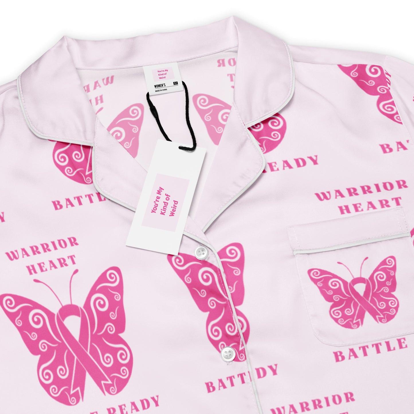 Breast Cancer Recovery Sleepwear • Button - Up Mastectomy Pajama Top - You're My Kind of Weird